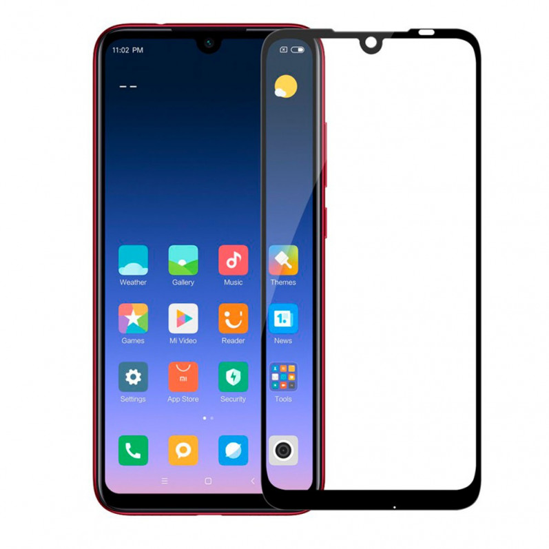 Cristal Templado Completo Negro para Xiaomi Redmi Note 7- La Casa de las Carcasas