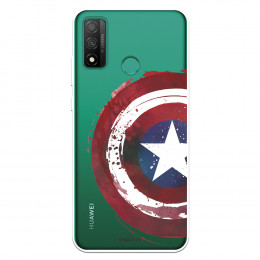 Funda para Huawei P Smart 2020 Oficial de Marvel Capitán América Escudo Transparente - Marvel