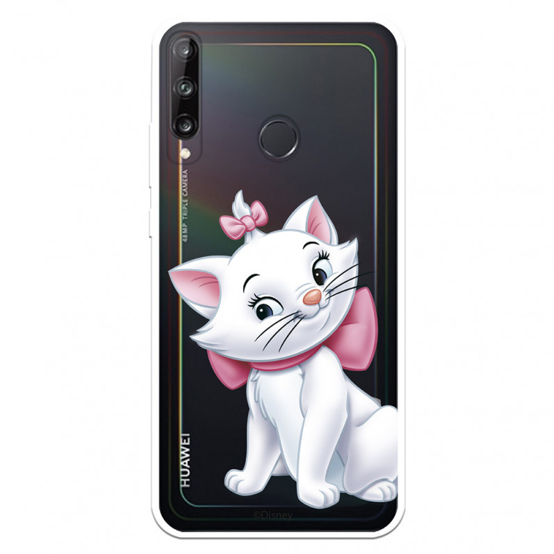 Funda para Huawei P40 Lite E Oficial de Disney Marie Silueta - Los Aristogatos