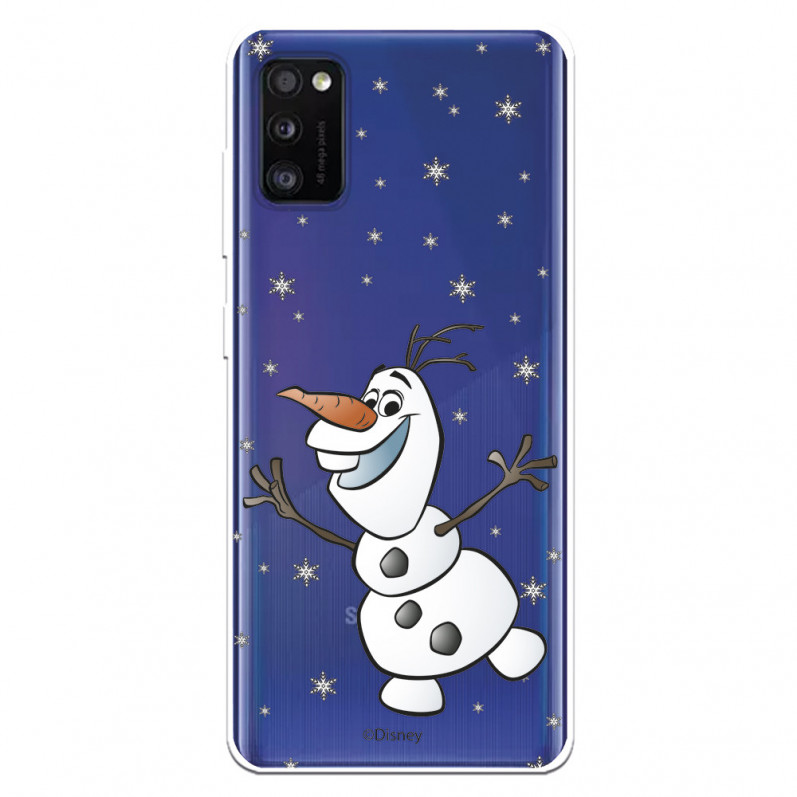 Funda para Samsung Galaxy A41 Oficial de Disney Olaf Transparente - Frozen