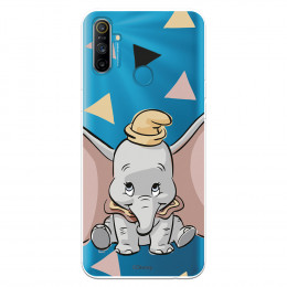 Funda para Realme 6i Oficial de Disney Dumbo Silueta Transparente - Dumbo