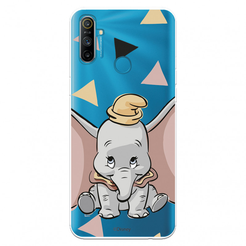 Funda para Realme 5i Oficial de Disney Dumbo Silueta Transparente - Dumbo