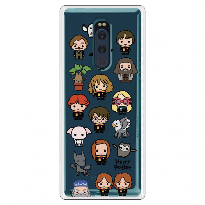 Carcasa Oficial Harry Potter icons characters para Sony Xperia XZ4 - La Casa de las Carcasas