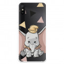 Funda para Xiaomi Redmi 9A Oficial de Disney Dumbo Silueta Transparente - Dumbo