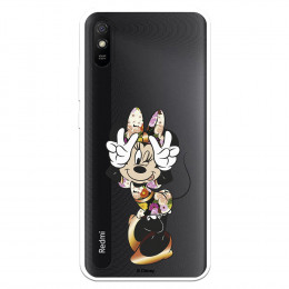 Funda para Xiaomi Redmi 9A Oficial de Disney Minnie Posando - Clásicos Disney