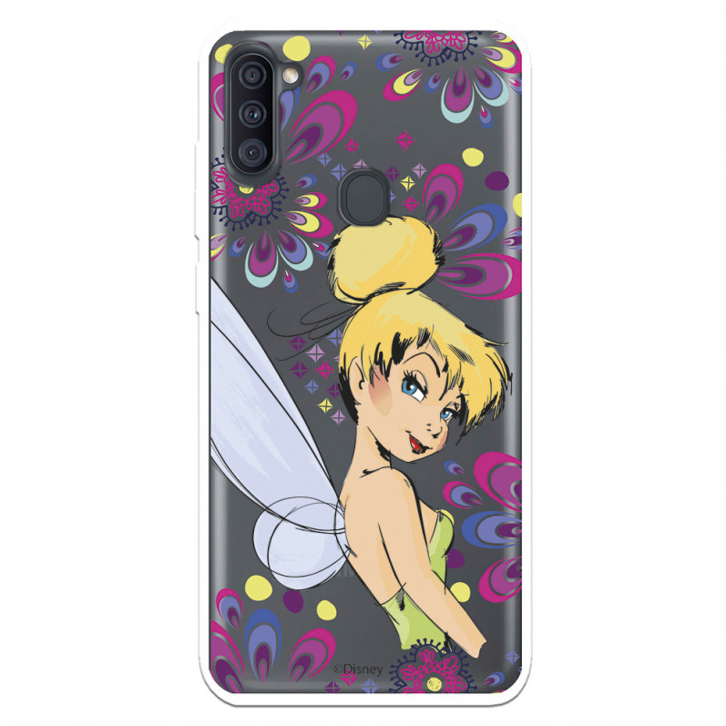 Funda para Samsung Galaxy A11 Oficial de Disney Campanilla Flores - Peter Pan