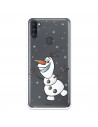 Funda para Samsung Galaxy A11 Oficial de Disney Olaf Transparente - Frozen