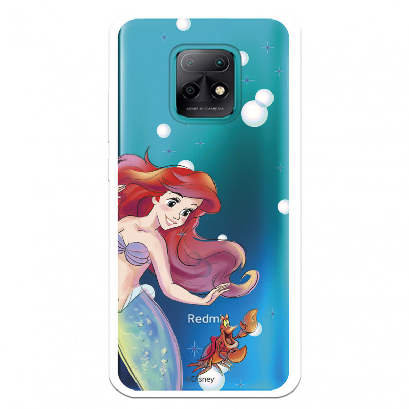 Funda para Xiaomi Redmi 10X 5G Oficial de Disney Ariel y Sebastián Burbujas - La Sirenita