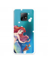 Funda para Xiaomi Redmi 10X 5G Oficial de Disney Ariel y Sebastián Burbujas - La Sirenita