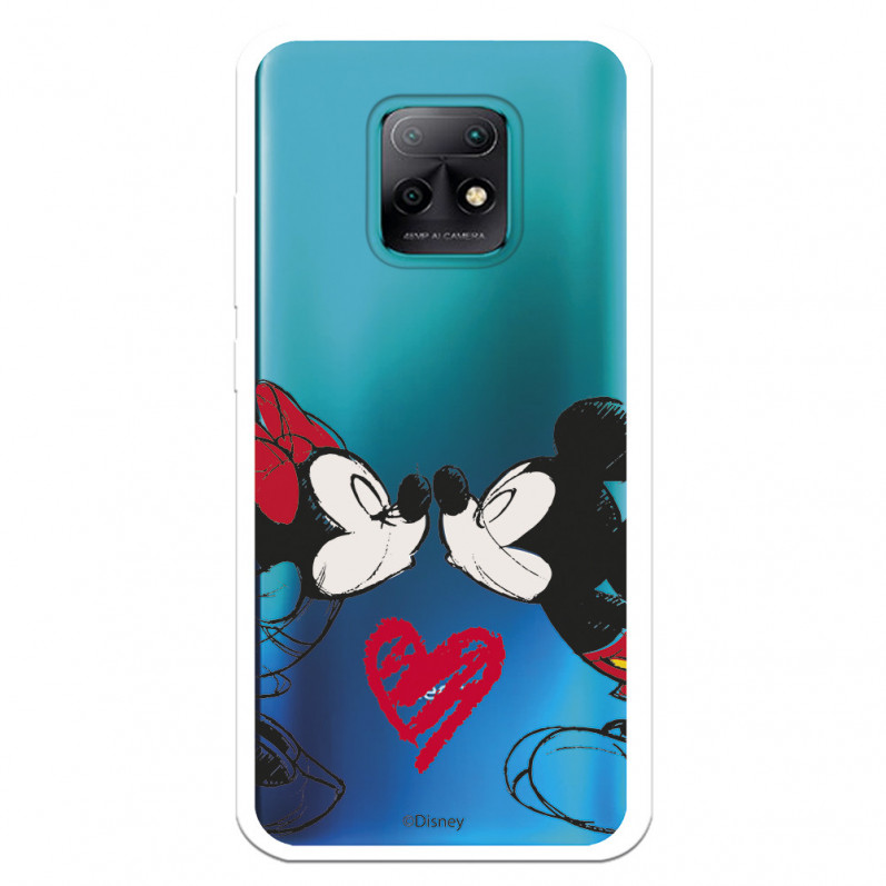 Funda para Xiaomi Redmi 10X 5G Oficial de Disney Mickey y Minnie Beso - Clásicos Disney