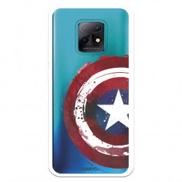 Funda para Xiaomi Redmi 10X 5G Oficial de Marvel Capitán América Escudo Transparente - Marvel