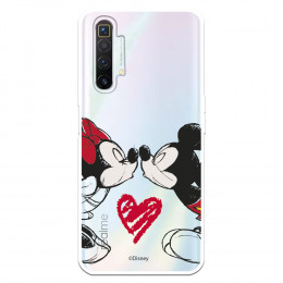 Funda para Realme X2 Oficial de Disney Mickey y Minnie Beso - Clásicos Disney