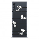 Funda para LG Velvet 5G Oficial de Peanuts Snoopy rayas - Snoopy