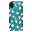 Funda para Samsung Galaxy M21 Oficial de Disney Chip Potts Siluetas - La Bella y la Bestia