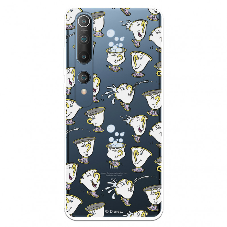 Funda para Xiaomi Mi 10 Oficial de Disney Chip Potts Siluetas - La Bella y la Bestia