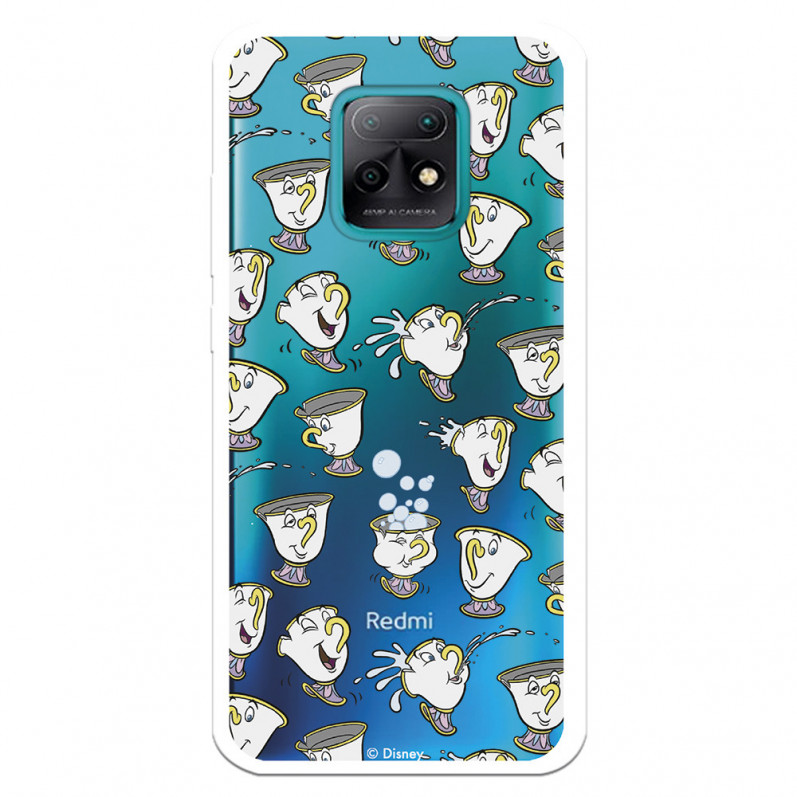 Funda para Xiaomi Redmi 10X 5G Oficial de Disney Chip Potts Siluetas - La Bella y la Bestia