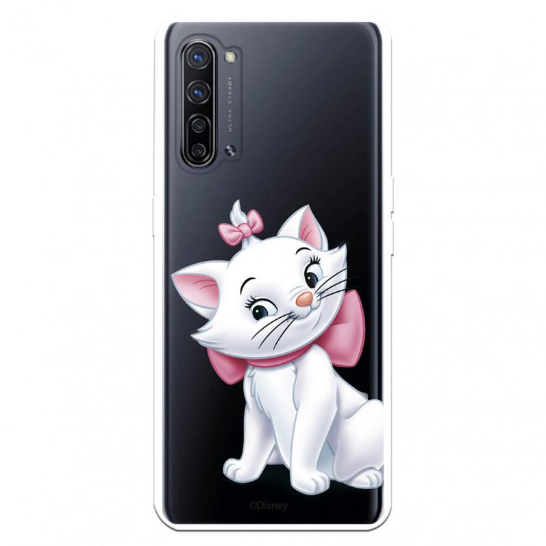 Funda para Oppo Reno 3 Pro Oficial de Disney Marie Silueta - Los Aristogatos