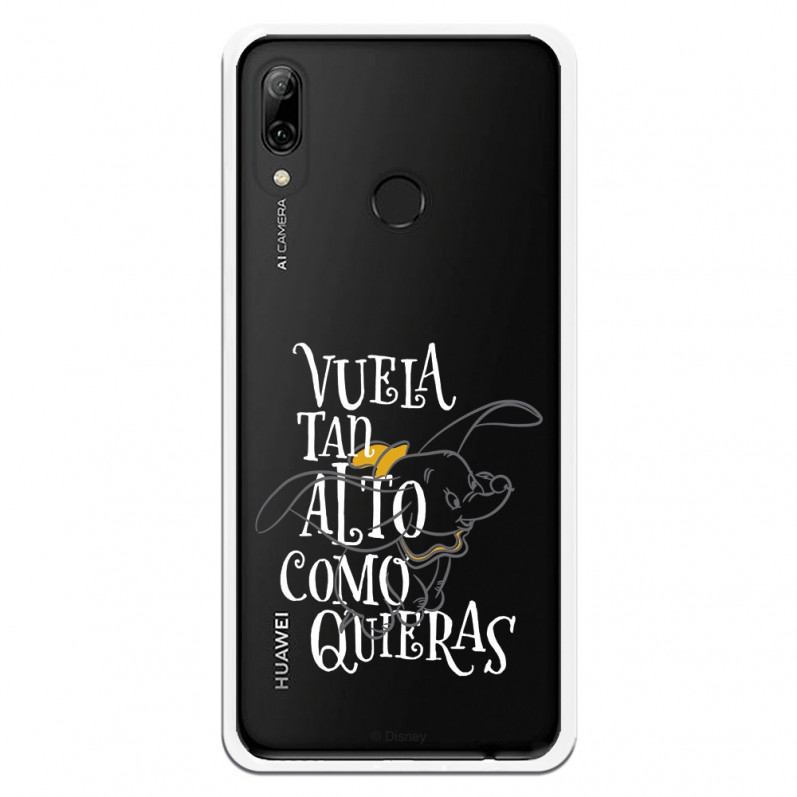 Carcasa Oficial Disney Dumbo Vuela tan algo Clear para Huawei P Smart 2019- La Casa de las Carcasas