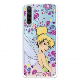 Funda para Oppo Reno 3 Oficial de Disney Campanilla Flores - Peter Pan