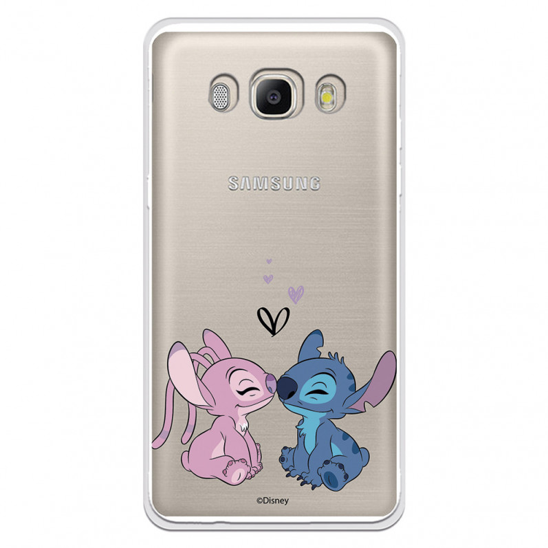 Funda para Samsung Galaxy J5 2016 Oficial de Disney Angel & Stitch Beso - Lilo & Stitch