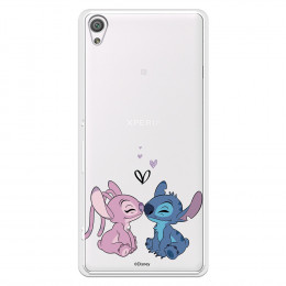 Funda para Sony Xperia XA Oficial de Disney Angel & Stitch Beso - Lilo & Stitch