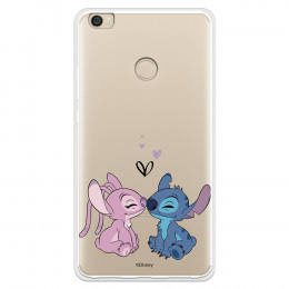 Funda para Xiaomi Mi Max Oficial de Disney Angel & Stitch Beso - Lilo & Stitch