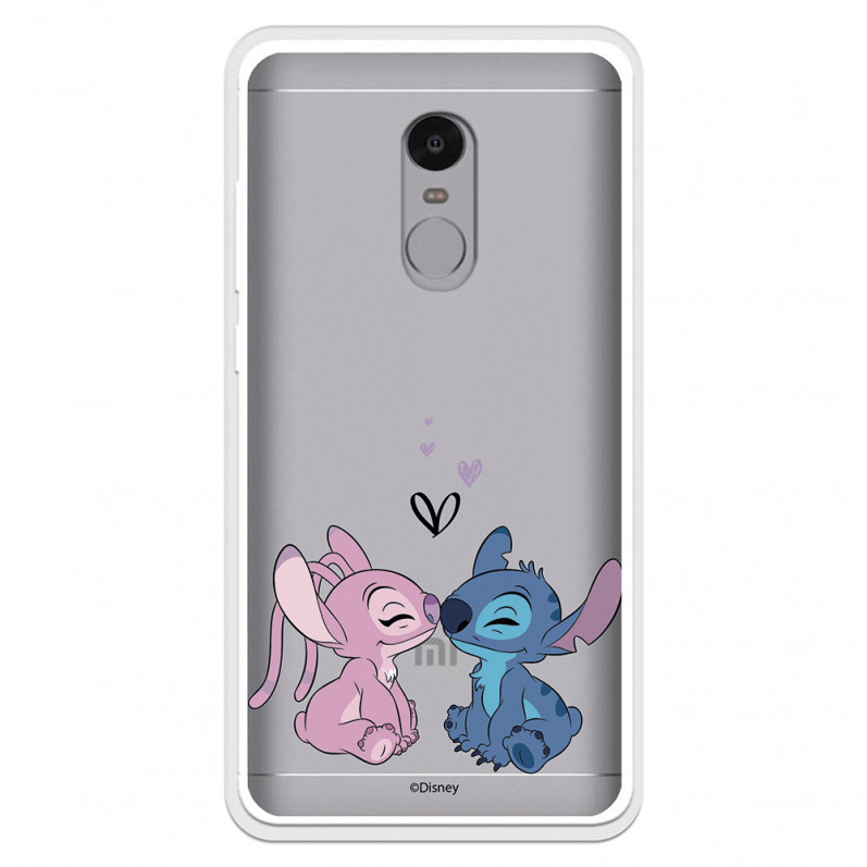 Funda para Xiaomi Redmi Note 4 Oficial de Disney Angel & Stitch Beso - Lilo & Stitch