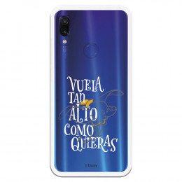 Carcasa Oficial Disney Dumbo Vuela tan algo Clear para Xiaomi Redmi Note 7- La Casa de las Carcasas