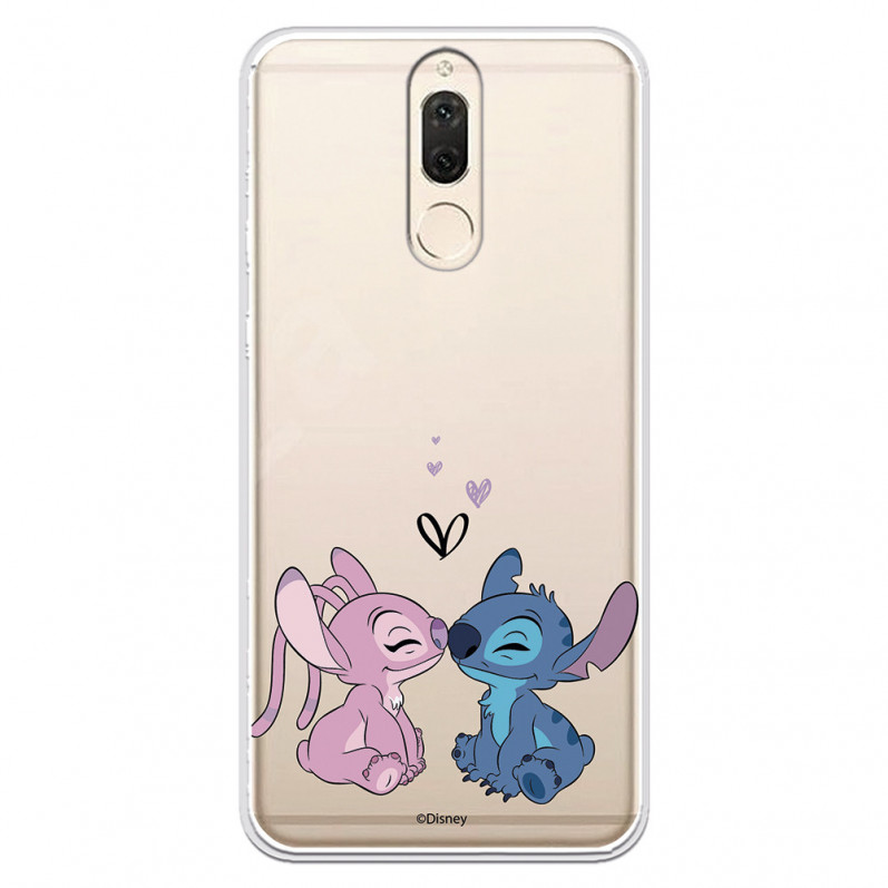 Funda para Huawei Mate 10 Lite Oficial de Disney Angel & Stitch Beso - Lilo & Stitch