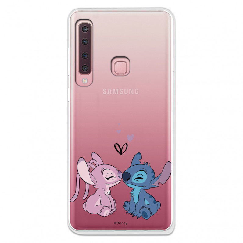 Funda para Samsung Galaxy A9 2018 Oficial de Disney Angel & Stitch Beso - Lilo & Stitch