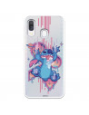 Funda para Samsung Galaxy A40 Oficial de Disney Stitch Graffiti - Lilo & Stitch