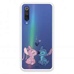 Funda para Xiaomi Mi 9 SE Oficial de Disney Angel & Stitch Beso - Lilo & Stitch