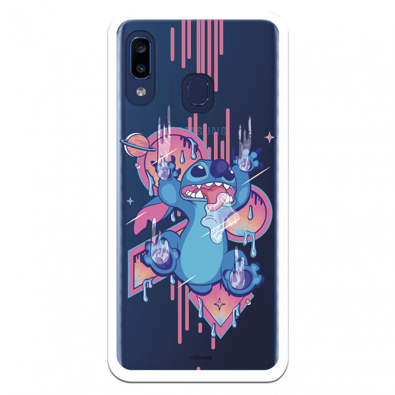 Funda para Samsung Galaxy A20E Oficial de Disney Stitch Graffiti - Lilo & Stitch