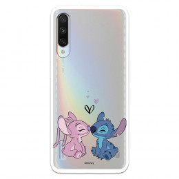 Funda para Xiaomi Mi A3 Oficial de Disney Angel & Stitch Beso - Lilo & Stitch