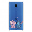 Funda para Xiaomi Redmi 8A Oficial de Disney Angel & Stitch Beso - Lilo & Stitch