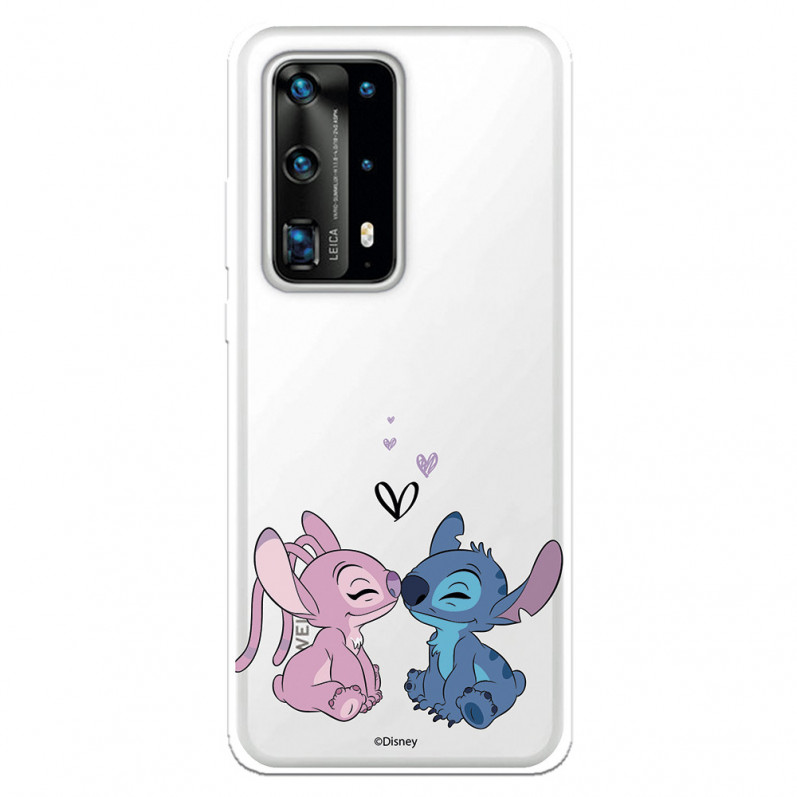 Funda para Huawei P40 Pro Oficial de Disney Angel & Stitch Beso - Lilo & Stitch