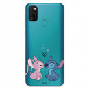 Funda para Samsung Galaxy M21 Oficial de Disney Angel & Stitch Beso - Lilo & Stitch