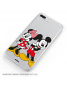 Funda para Oppo A91 Oficial de Disney Mickey y Minnie Posando - Clásicos Disney