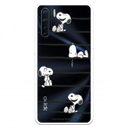 Funda para Oppo A91 Oficial de Peanuts Snoopy rayas - Snoopy