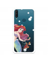 Funda para Alcatel 1S 2020 Oficial de Disney Ariel y Sebastián Burbujas - La Sirenita