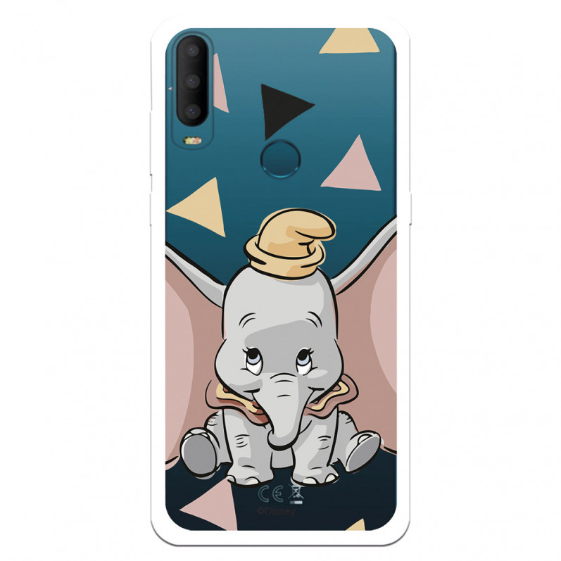 Funda para Alcatel 1B 2020 Oficial de Disney Dumbo Silueta Transparente - Dumbo