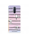 Funda para OnePlus 8 Oficial de Peanuts Snoopy rayas - Snoopy