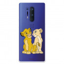 Funda para OnePlus 8 Pro Oficial de Disney Simba y Nala Silueta - El Rey León