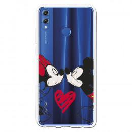 Carcasa Oficial Mikey Y Minnie Beso Clear para Huawei Honor 8X- La Casa de las Carcasas