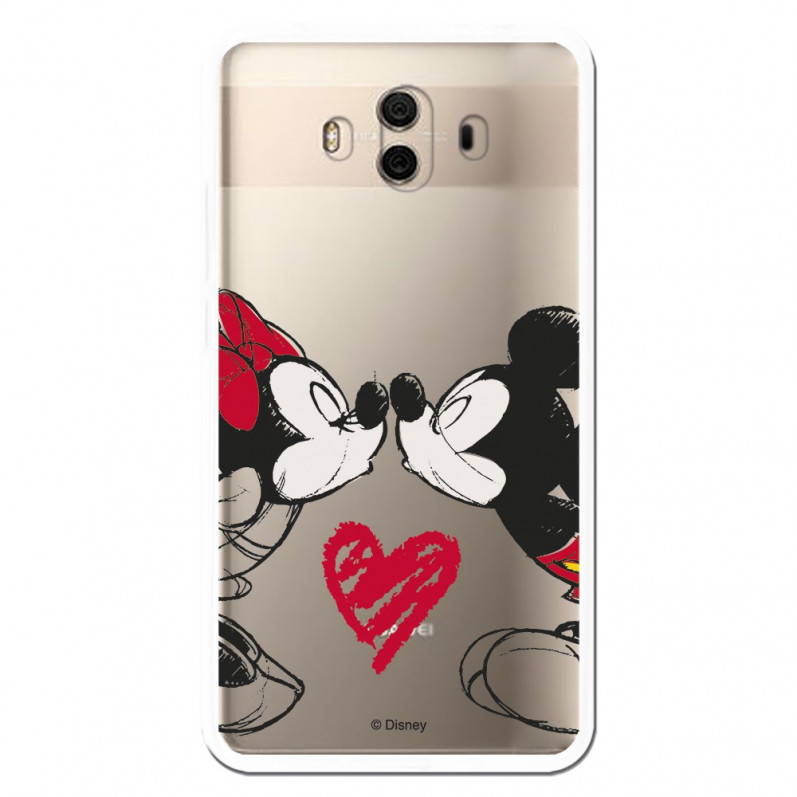 Carcasa Oficial Mikey Y Minnie Beso Clear para Huawei Mate 10- La Casa de las Carcasas