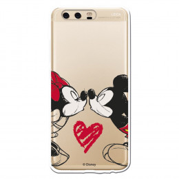 Carcasa Oficial Mikey Y Minnie Beso Clear para Huawei P10- La Casa de las Carcasas