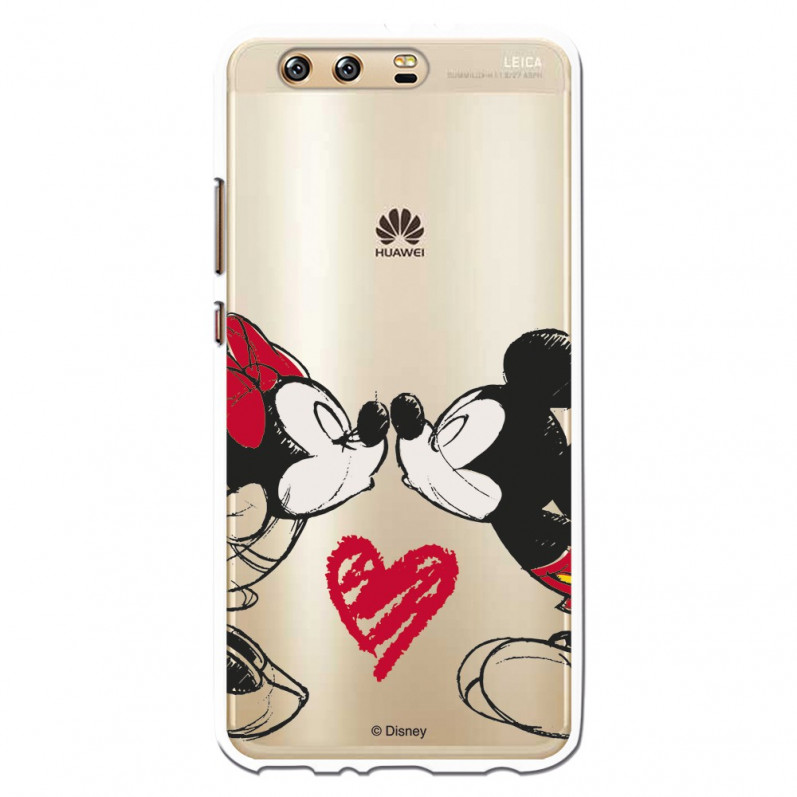 Carcasa Oficial Mikey Y Minnie Beso Clear para Huawei P10 Plus- La Casa de las Carcasas