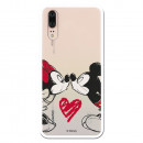 Carcasa Oficial Mikey Y Minnie Beso Clear para Huawei P20- La Casa de las Carcasas