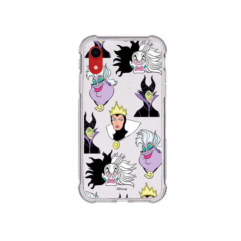 Funda Brillantina para iPhone XR Oficial de Disney Villanas Patrón - Villanas Disney