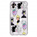 Funda Brillantina para iPhone XS Max Oficial de Disney Villanas Patrón - Villanas Disney